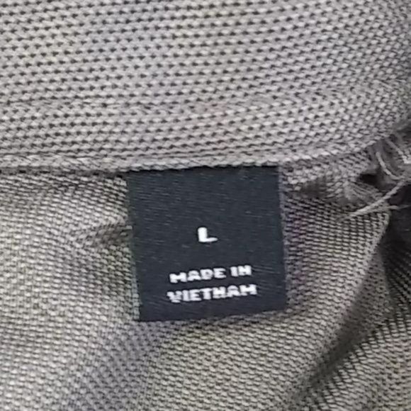 Dunning Golf Men's Gray Colorblock Striped Short Sleeve Polo Shirt Size Large - Picture 4 of 7